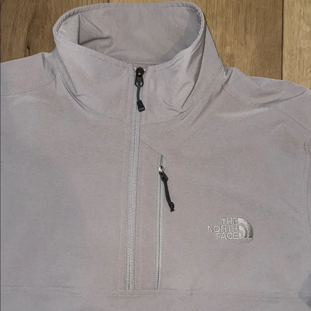 The North Face Light Gray Half-Zip Pullover jacket